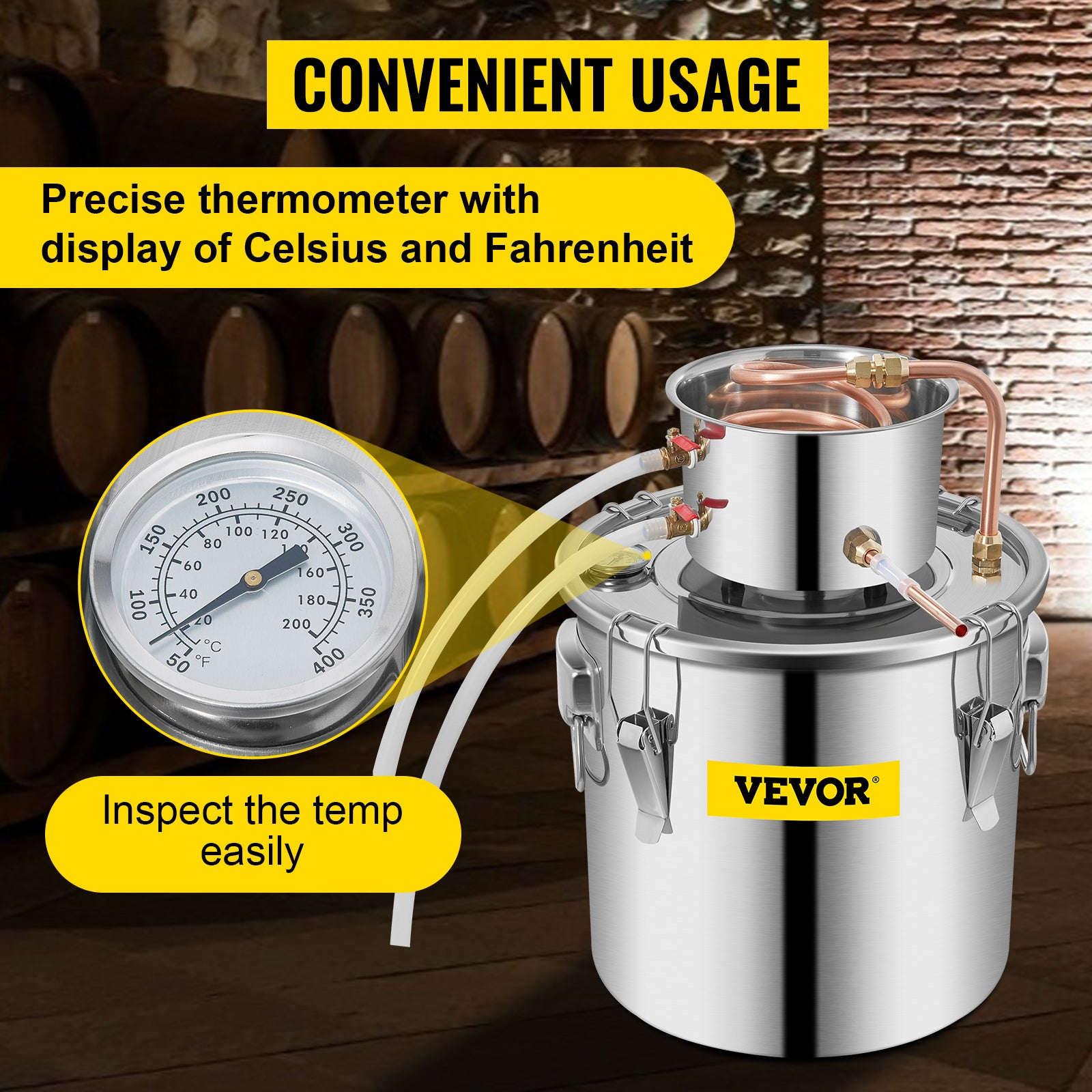 3/5/8 Gal Stainless Steel Copper Distiller Kit with Pump-8 Gal / CZECH REPUBLIC