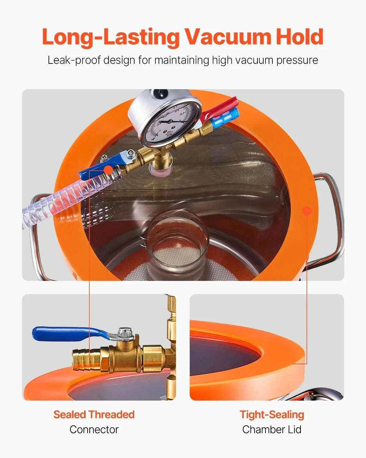 3.5 CFM Vacuum Chamber Pump Kit for Resin Degassing (1.5–5 Gallon)-3.5 CFM 1.5 Gallon / EU / CZECH REPUBLIC