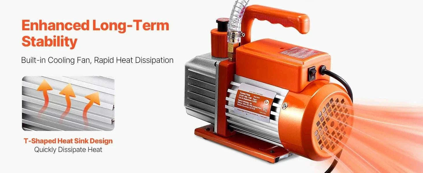 3.5 CFM Vacuum Chamber Pump Kit for Resin Degassing (1.5–5 Gallon)-3.5 CFM 1.5 Gallon / EU / CZECH REPUBLIC