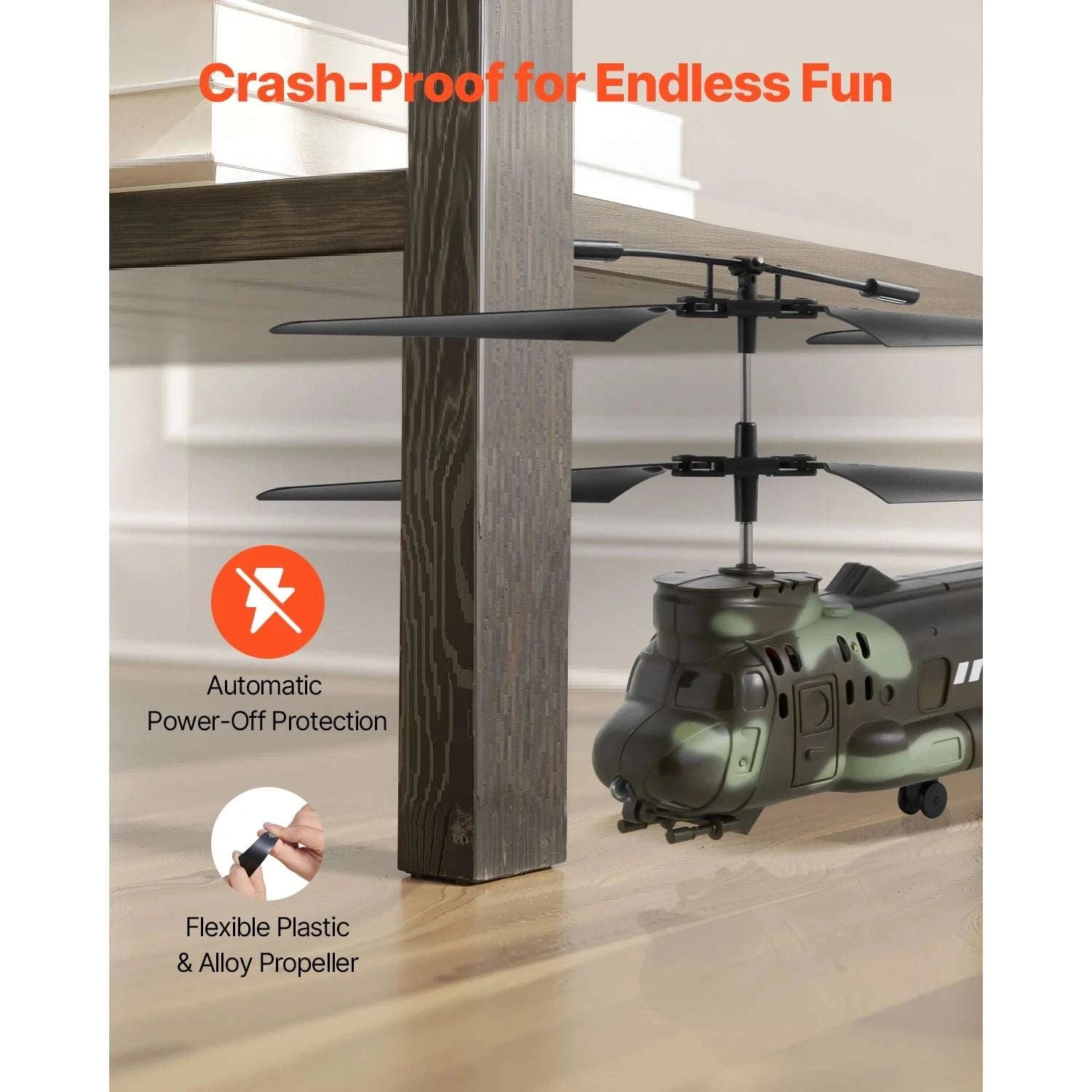 3.5 Channel RC Helicopter with LED Lights & Easy Control-1 PC / United States