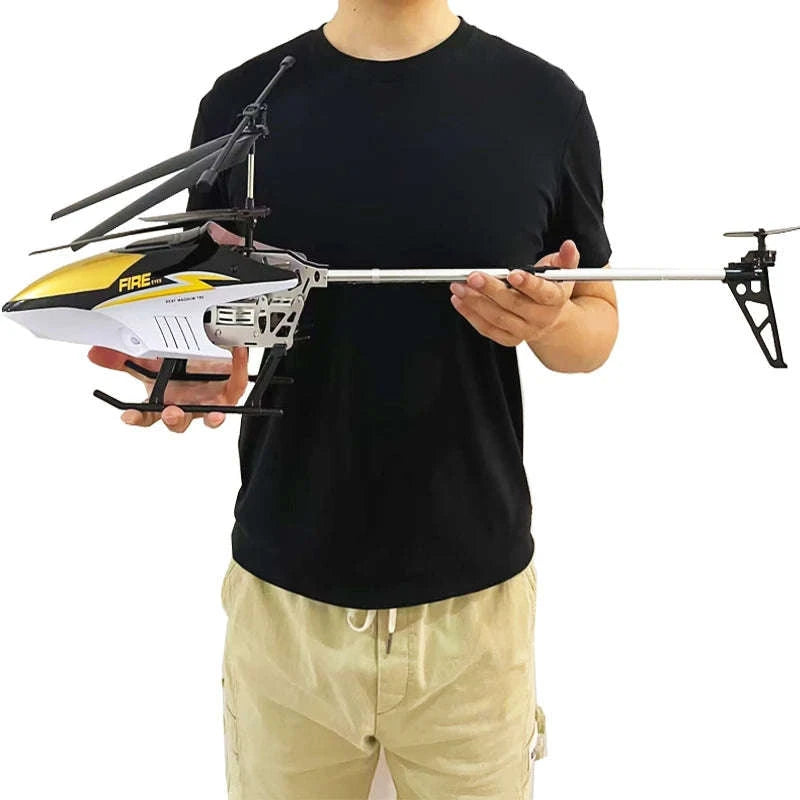 3.5CH 80cm Extra‑Durable RC Helicopter Drone-Silver