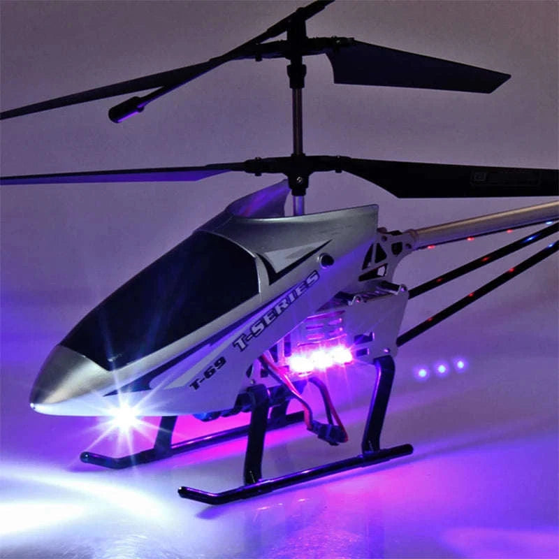 3.5CH 80cm Extra‑Durable RC Helicopter Drone-Silver