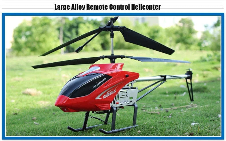 3.5CH 80cm Extra‑Durable RC Helicopter Drone-Silver
