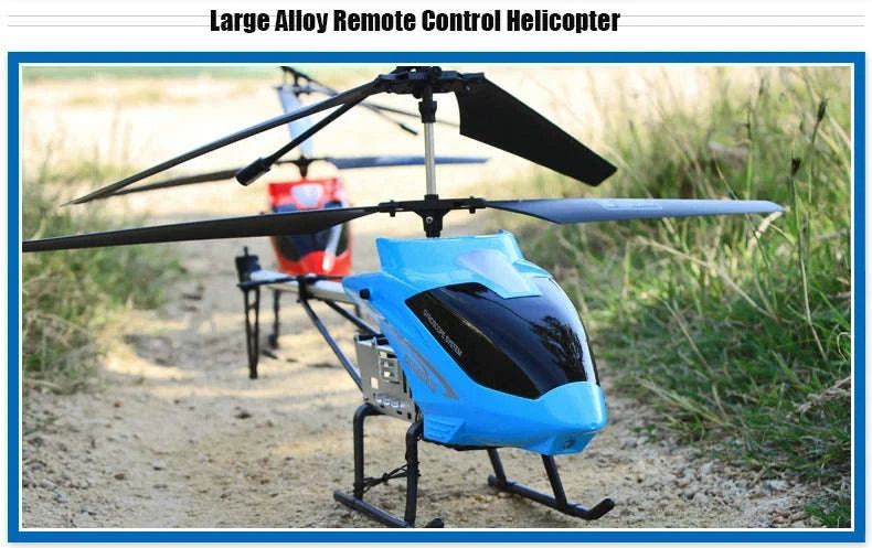 3.5CH 80cm Extra‑Durable RC Helicopter Drone-Silver