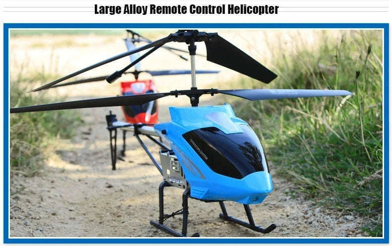 3.5CH 80cm RC Helicopter Drone for Stable Outdoor Flights-Silver