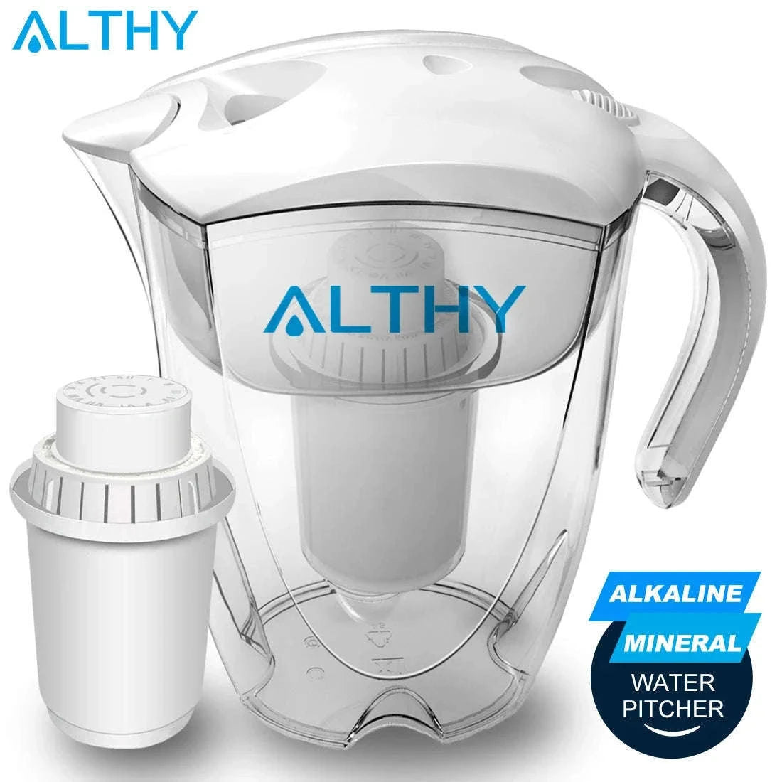 3.5L Alkaline Mineral Water Pitcher Filter - 400L Long-Life Filters-3 x Replace Filter / China Mainland