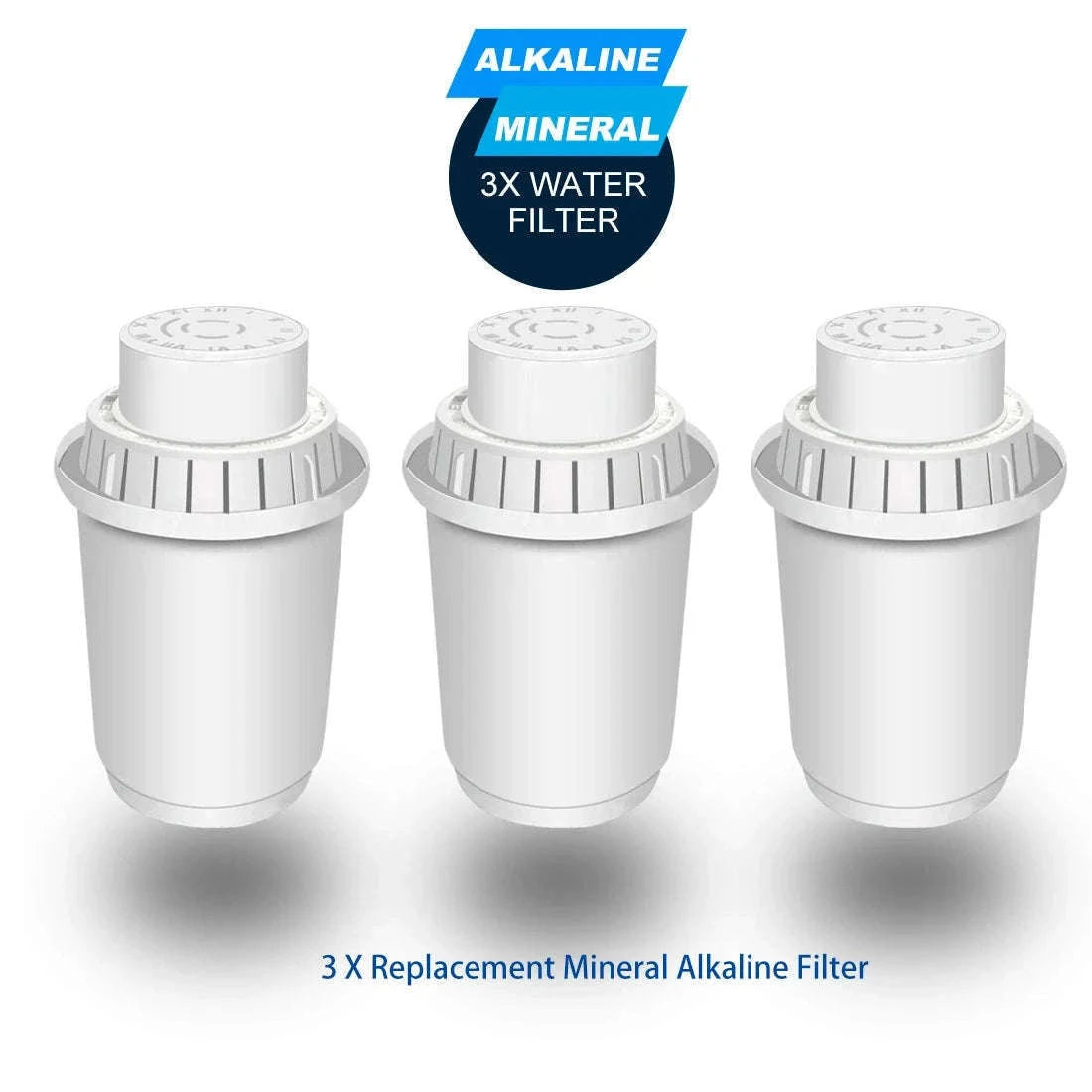 3.5L Alkaline Mineral Water Pitcher Filter - 400L Long-Life Filters-3 x Replace Filter / China Mainland