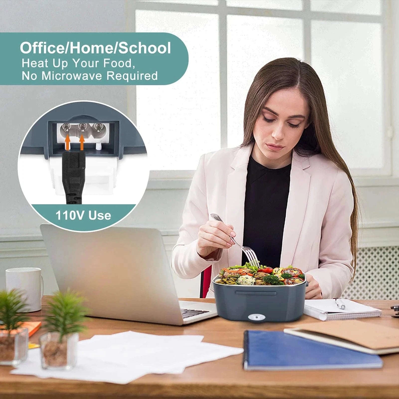 3.5L Electric Heated Lunch Box for Car and Office-220V Korean plug / CHINA