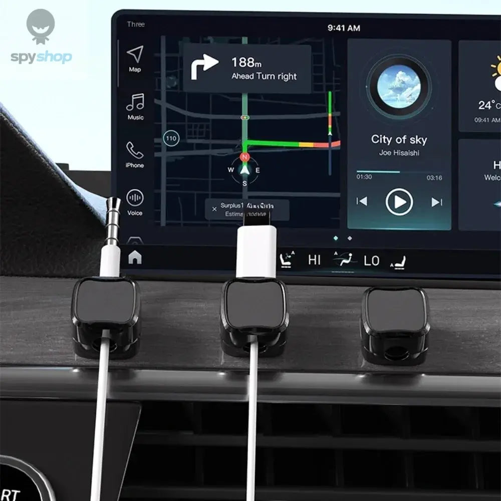 3/6PCS Magnetic Cable Clips Cable Smooth Adjustable Cord Holder Under Desk Cable Management Wire Keeper Cable Organizer Spy-shop.com