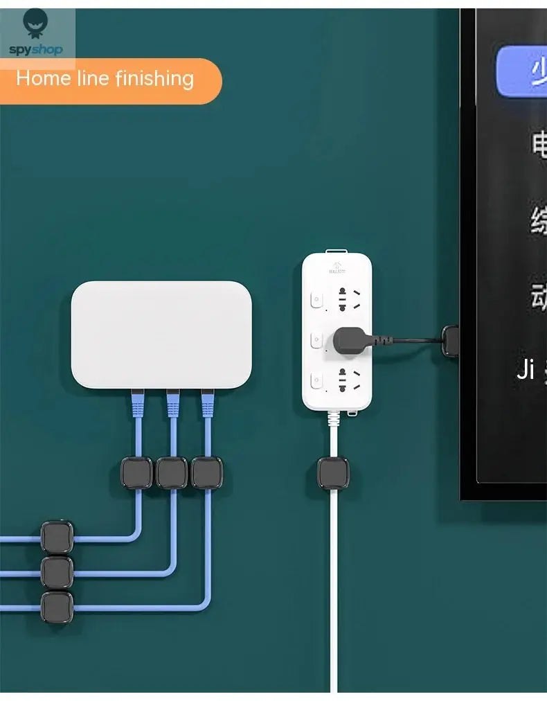 3/6PCS Magnetic Cable Clips Cable Smooth Adjustable Cord Holder Under Desk Cable Management Wire Keeper Cable Organizer Spy-shop.com