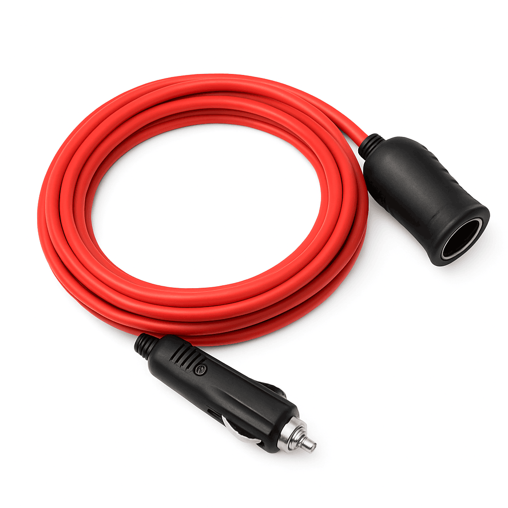 3.6m Car Power Adapter Extension Cord 15A Fuse Indicator 12V 24V-Germany / Red