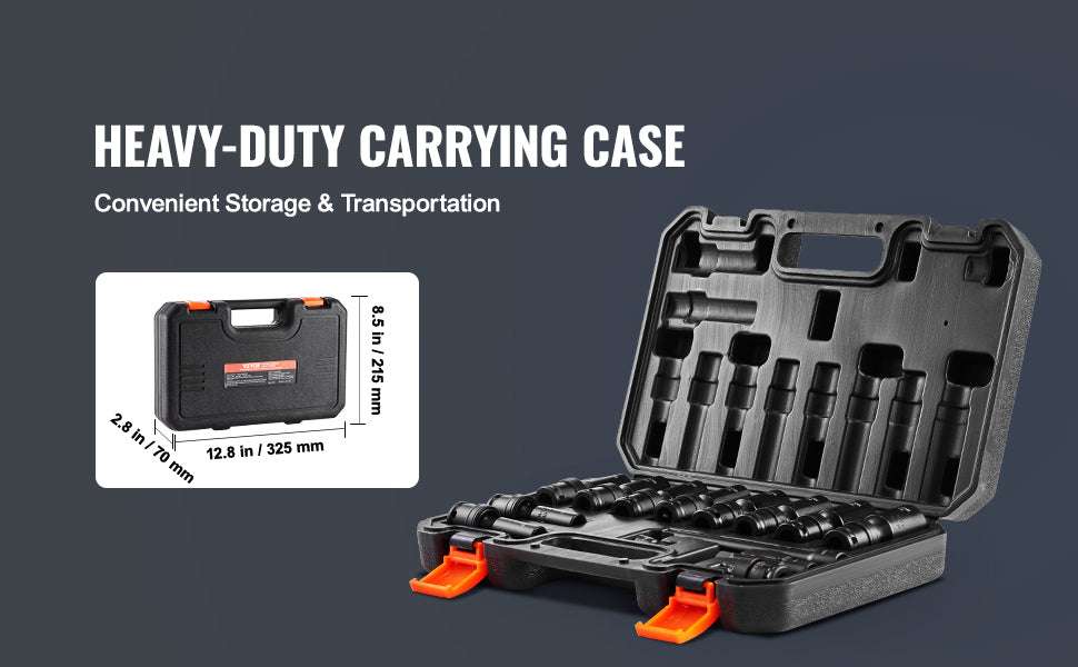 3/8" Swivel Impact Socket Set 14pc Metric 10–19mm Cr-Mo Steel-spain