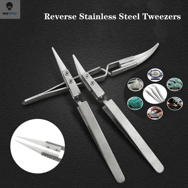 3 Pcs Ceramic Straight Tip Electronic Soldering Tweezers, Anti-Static Reverse Acid Resistant Precision Chuck Ceramic Tweezers