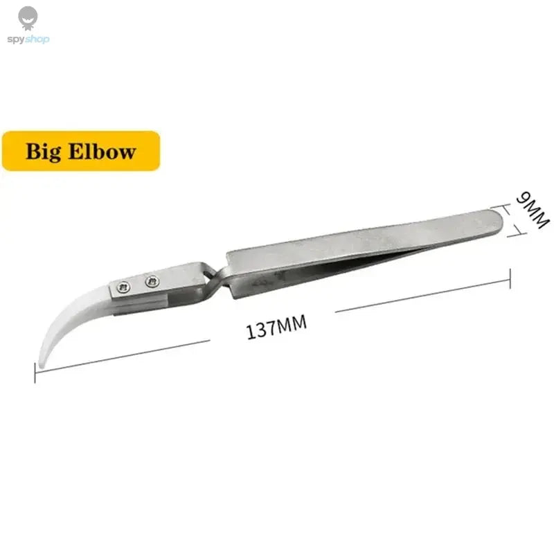 3 Pcs Ceramic Straight Tip Electronic Soldering Tweezers, Anti-Static Reverse Acid Resistant Precision Chuck Ceramic Tweezers