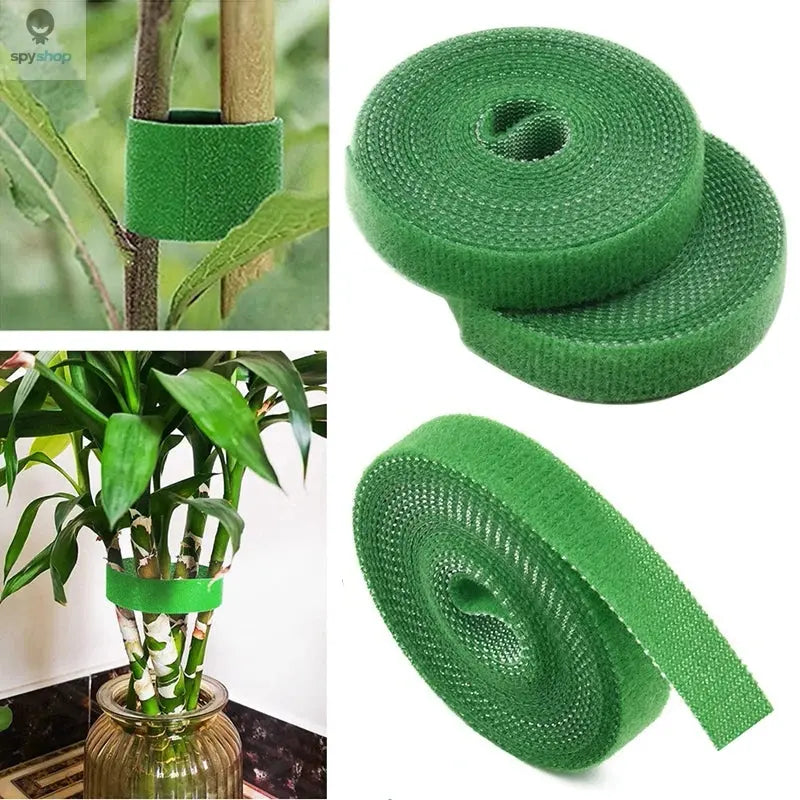 3 Rolls Green Garden Twine Plant Ties Nylon Plant Bandage Garden Hook Loop Bamboo Cane Wrap Support Garden Accessories