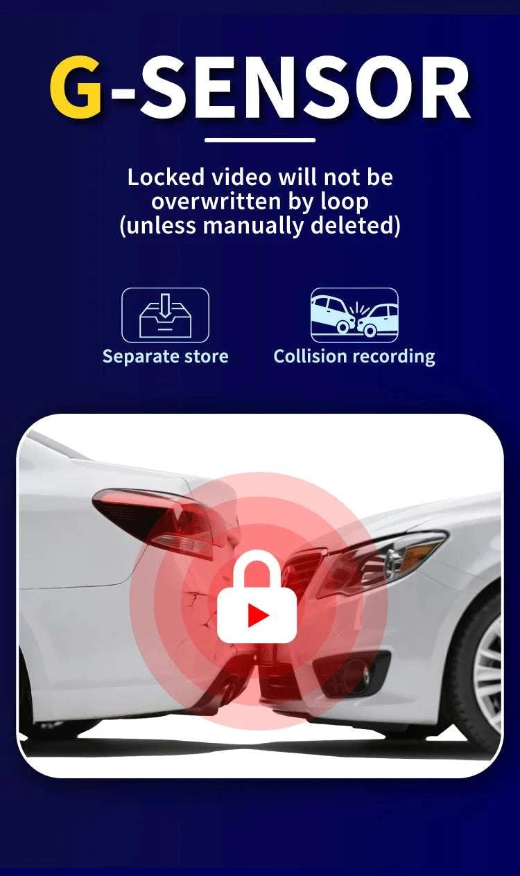 3 Camera Dash Cam 1080P Front Interior Rear with 4" Display-front inside rear / United States