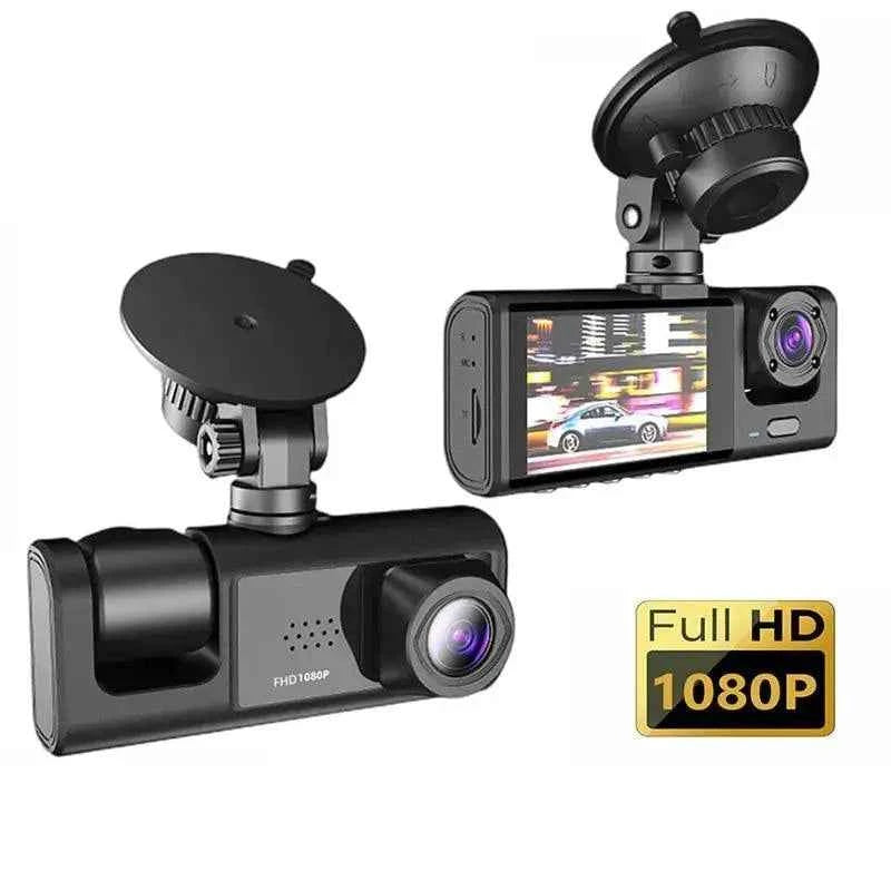 3 Camera Dash Cam with IR Night Vision and Loop Recording