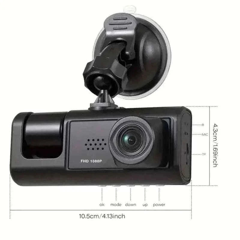 3 Camera Dash Cam with IR Night Vision and Loop Recording-3 camera no card