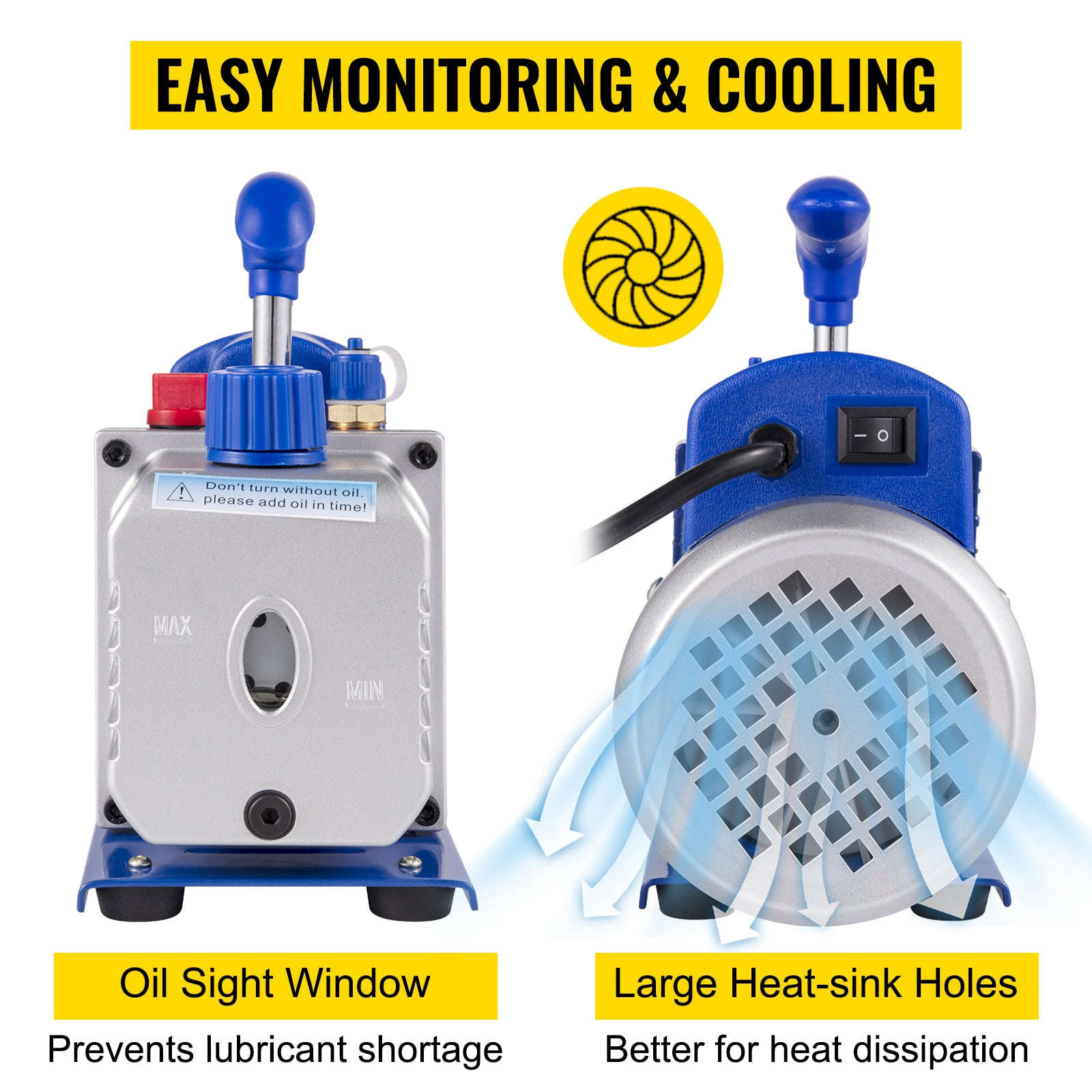 3 CFM 1/4 HP Single Stage Air Vacuum Pump Kit-3CFM 1-Stage / US / United States