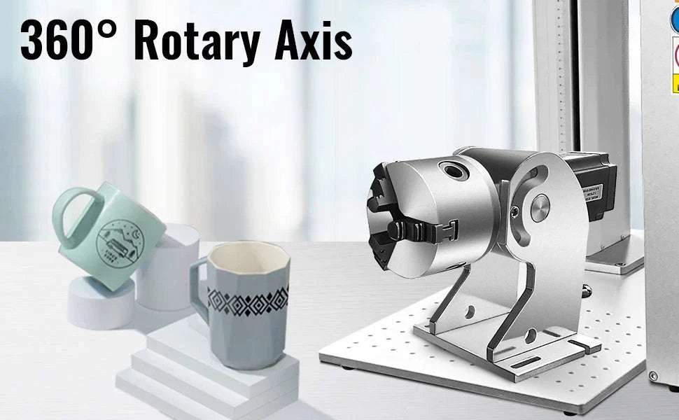 3-Claw Rotary Axis for Fiber Laser Engraving 5–80mm Cylinders-Rotary Axis / United States