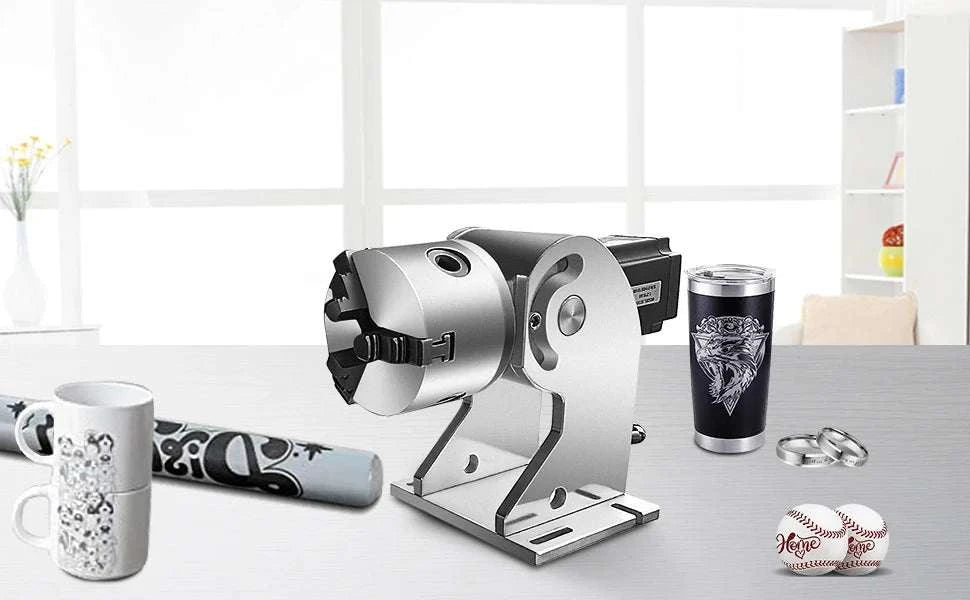 3-Claw Rotary Axis for Fiber Laser Engraving 5–80mm Cylinders-Rotary Axis / United States