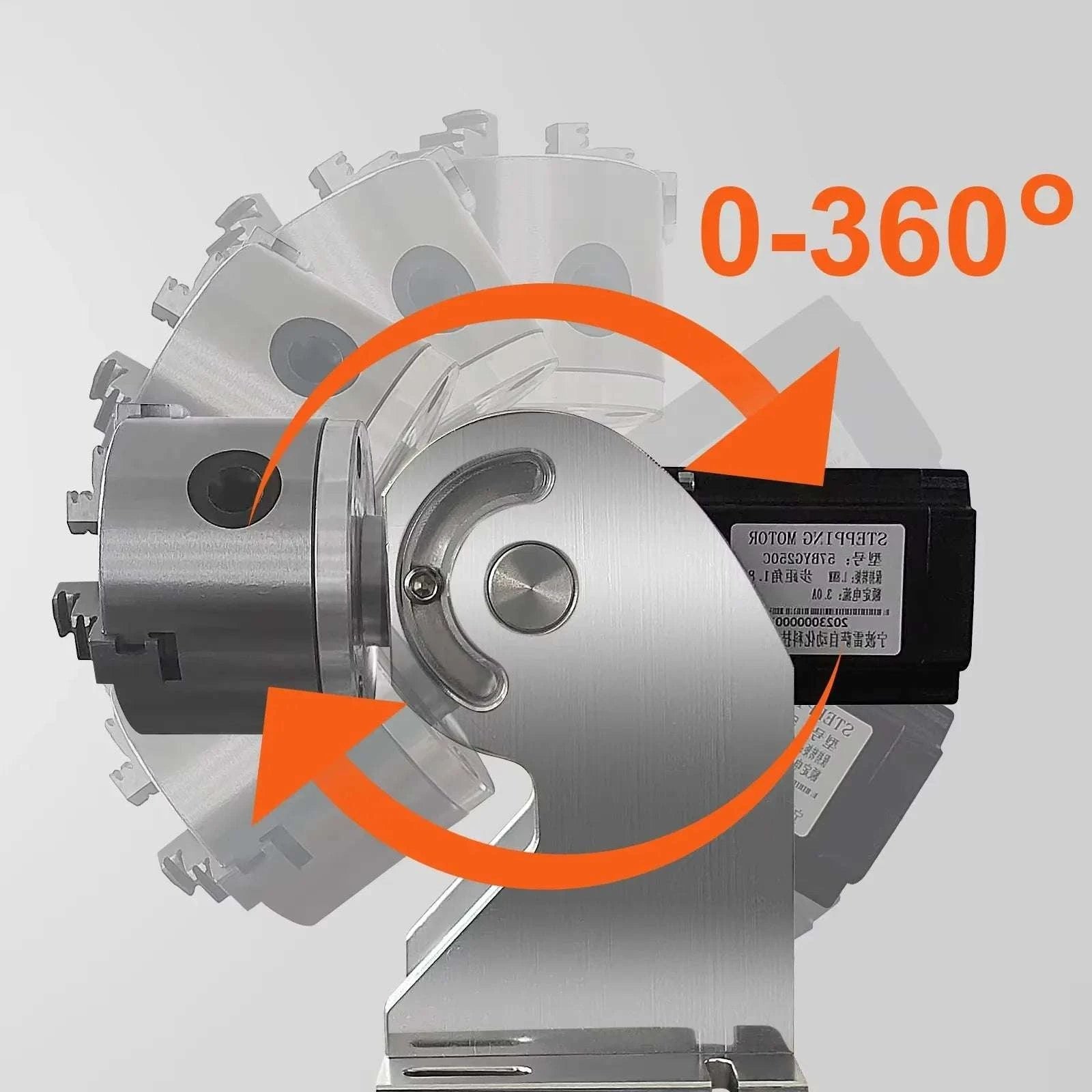 3-Claw Rotary Axis for Fiber Laser Engraving 5–80mm Cylinders-Rotary Axis / United States