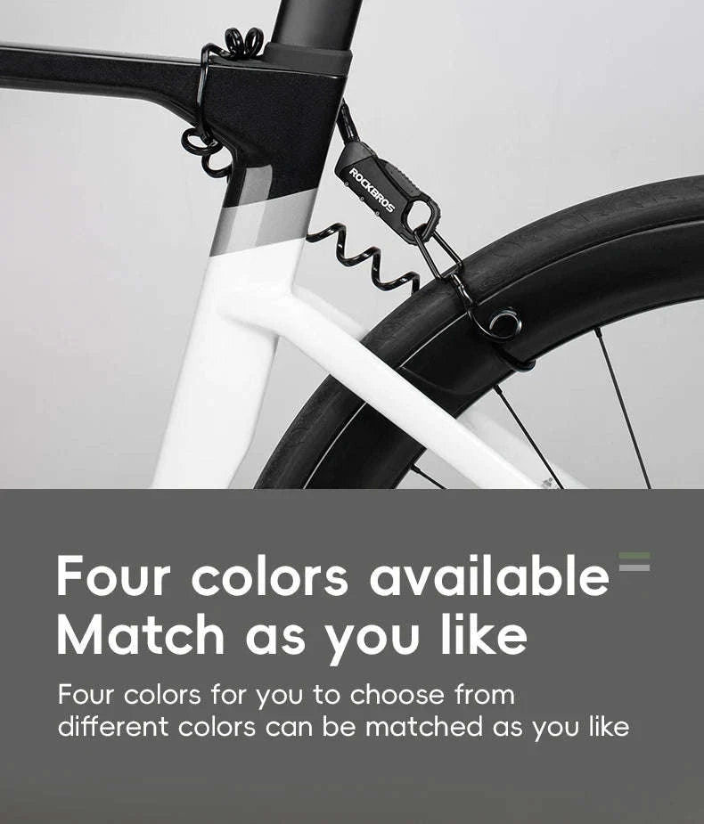 3-Digit Bicycle Cable Lock, 120cm Anti-Theft Lock-RBK6N-OR