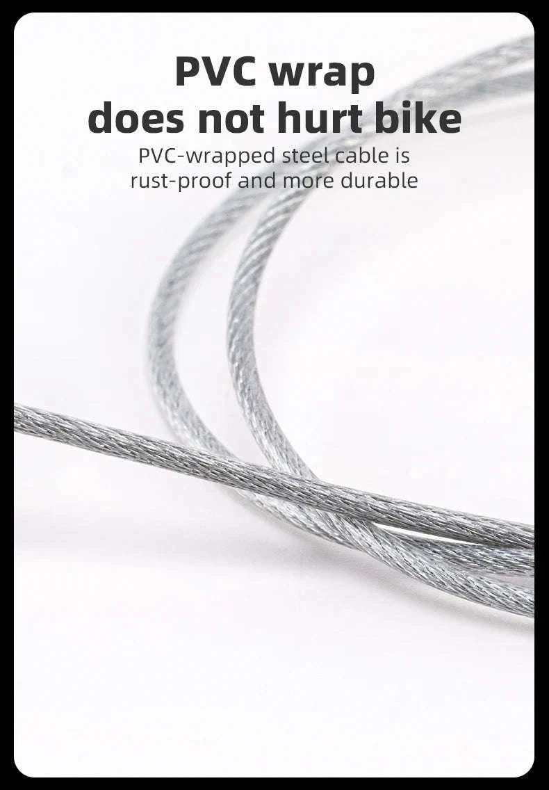 3-Digit Bicycle Cable Lock Steel Anti-Theft Helmet & Bike Lock-TL0956