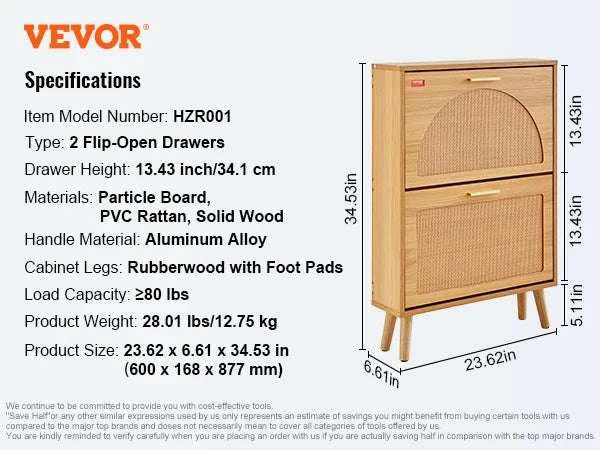 3-Drawer Flip Shoe Cabinet for Entryway Storage and Organization-3 Drawers 20-28in / United States