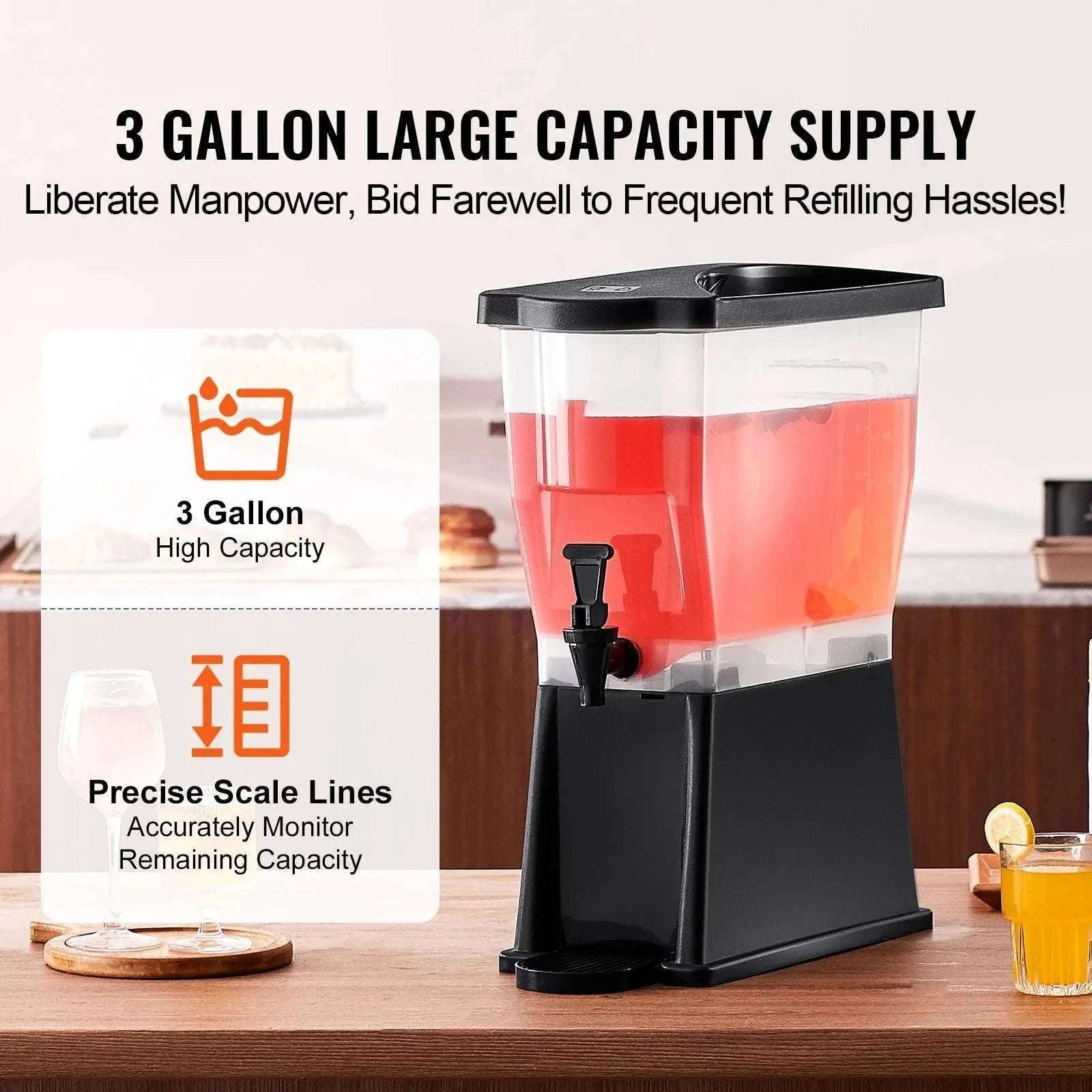 3 Gallon Beverage Dispenser with Stand, Spigot & Lid-Poland