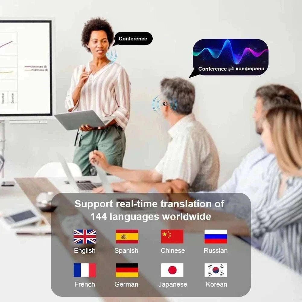 3-in-1 AI Translator Earbuds with Real-Time Voice Translation-Beige BT5.3 hot sale
