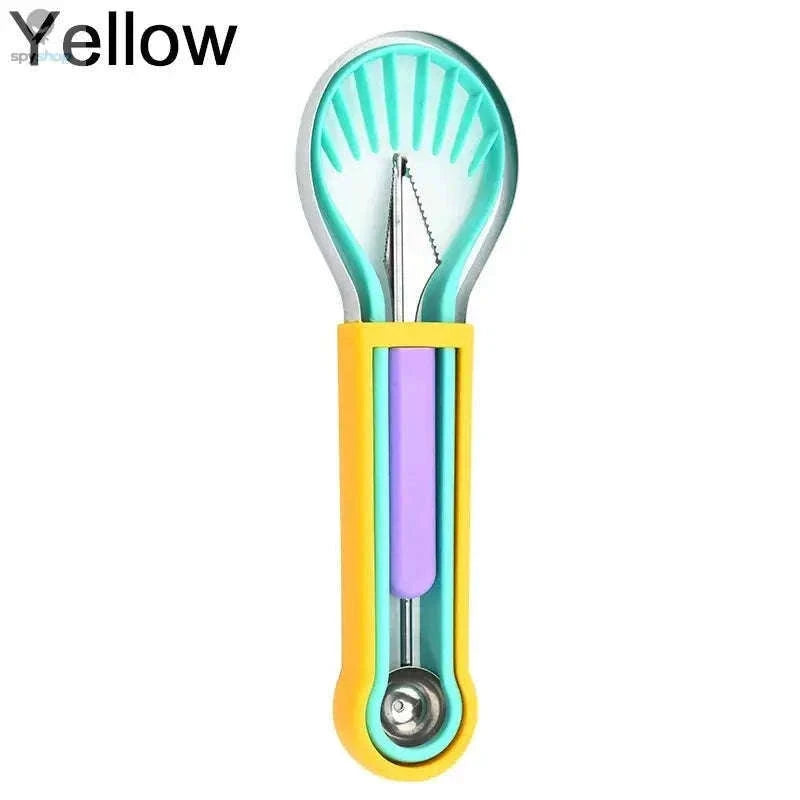 3-in-1 Avocado Slicer and Butter Cutter for Safer Prep-Yellow