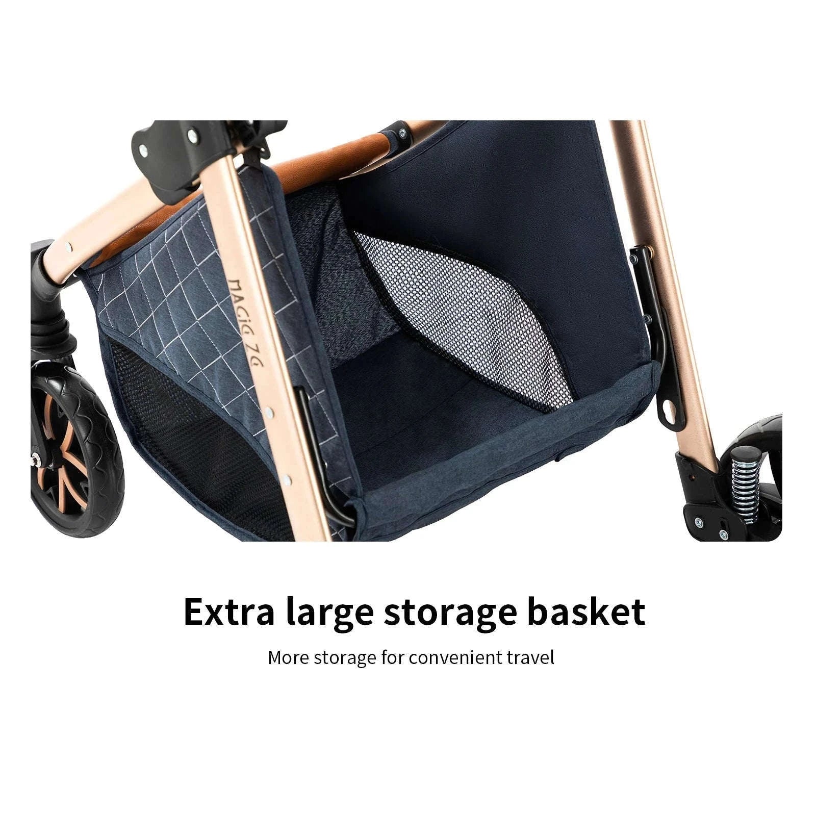 3-in-1 Baby Stroller Travel System Pushchair-V9-CHOCOLATE