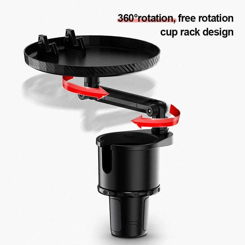3 in 1 Car Cup Holder Extender with Tray-1Pack