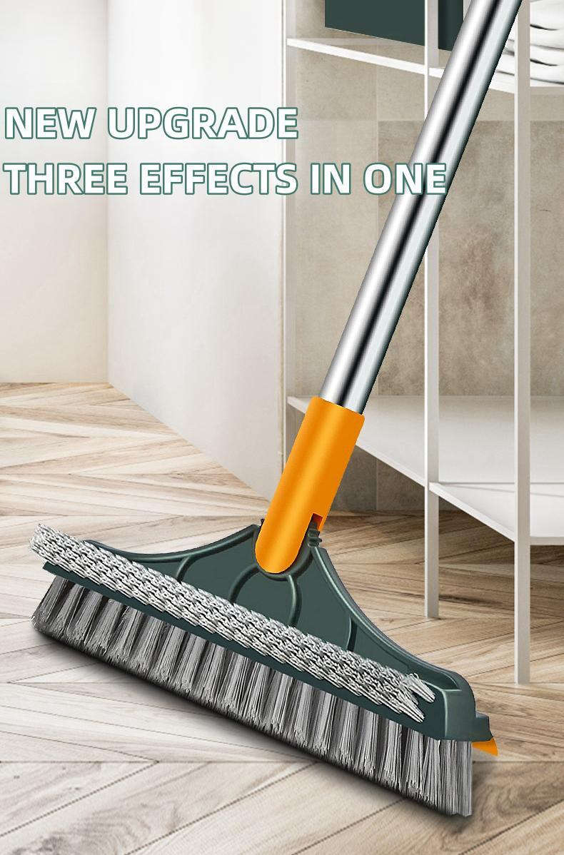 3-in-1 Cleaning Brush with Rotating Head and Long Handle-White-102CM / 3 in 1