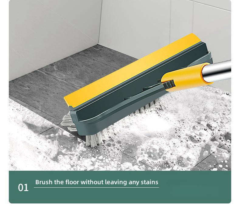 3-in-1 Cleaning Brush with Rotating Head and Long Handle-White-102CM / 3 in 1