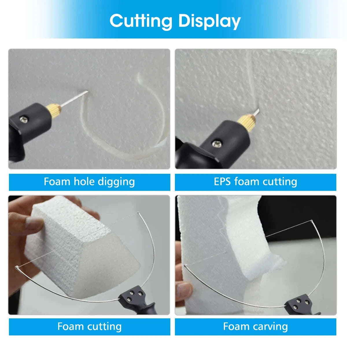 3-in-1 Electric Foam Cutter Kit with Hot Knife & Bow Tool-United States
