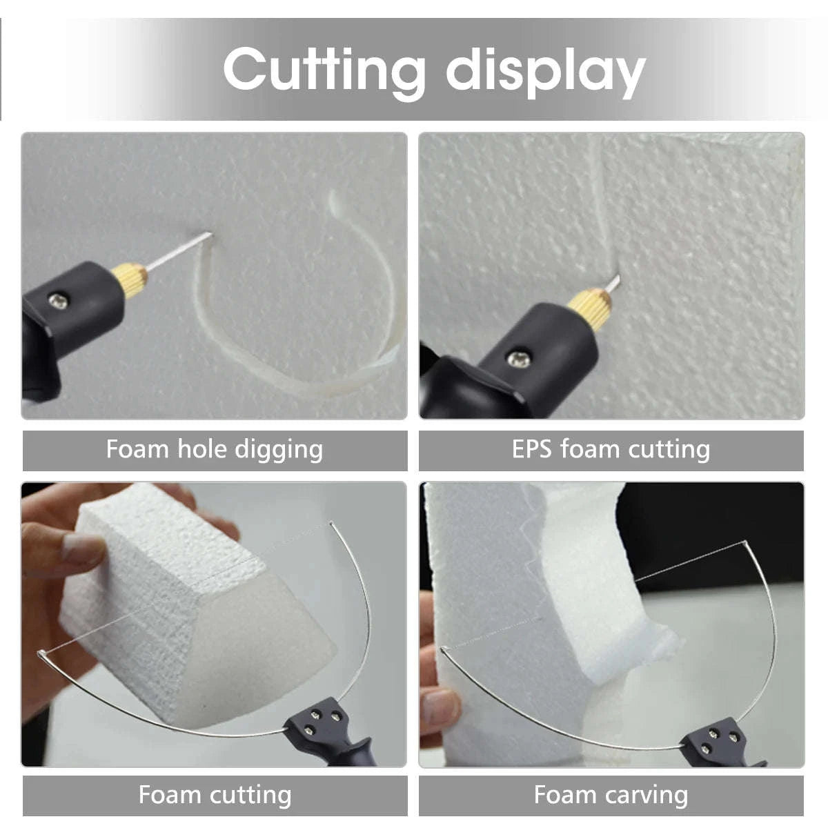 3-in-1 Electric Foam Cutter Kit with Hot Knife & Bow Tool-United States