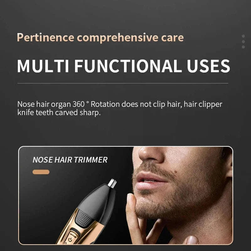 3-in-1 Electric Shaver & Grooming Kit for Beard, Nose, and Hair-km 1429 With box