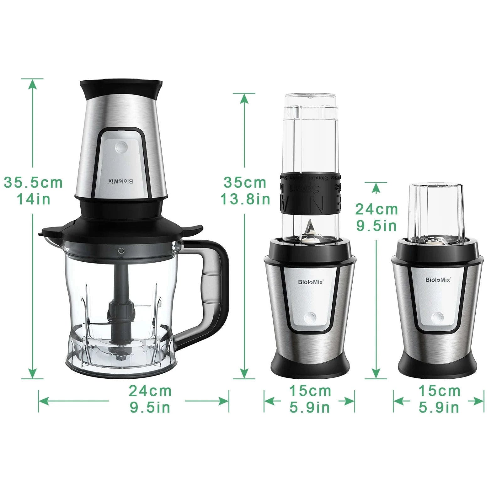3-in-1 Food Processor 700W Blender, Chopper and Grinder-TB23M / US / United States