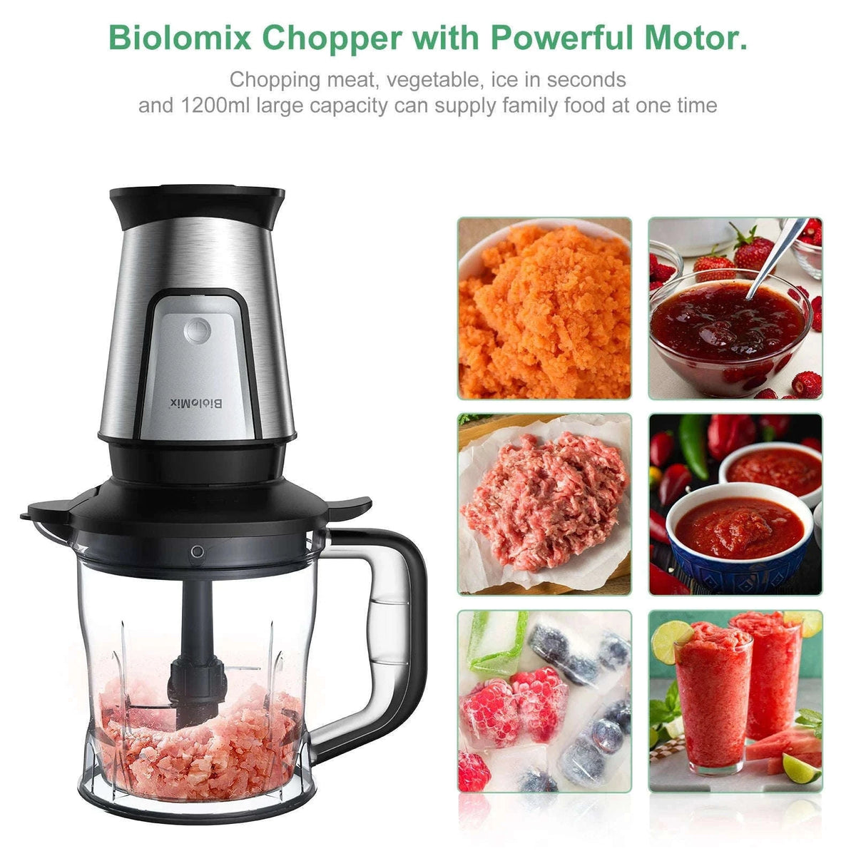 3-in-1 Food Processor 700W Blender, Chopper and Grinder-TB23M / US / United States
