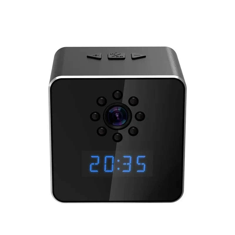 3 in 1 HD 1080P Wifi IP Clock Camera Desk Bluetooth Speakers Time Display Video Recorders Home Office Video Surveillance Camera-camera with 128GB