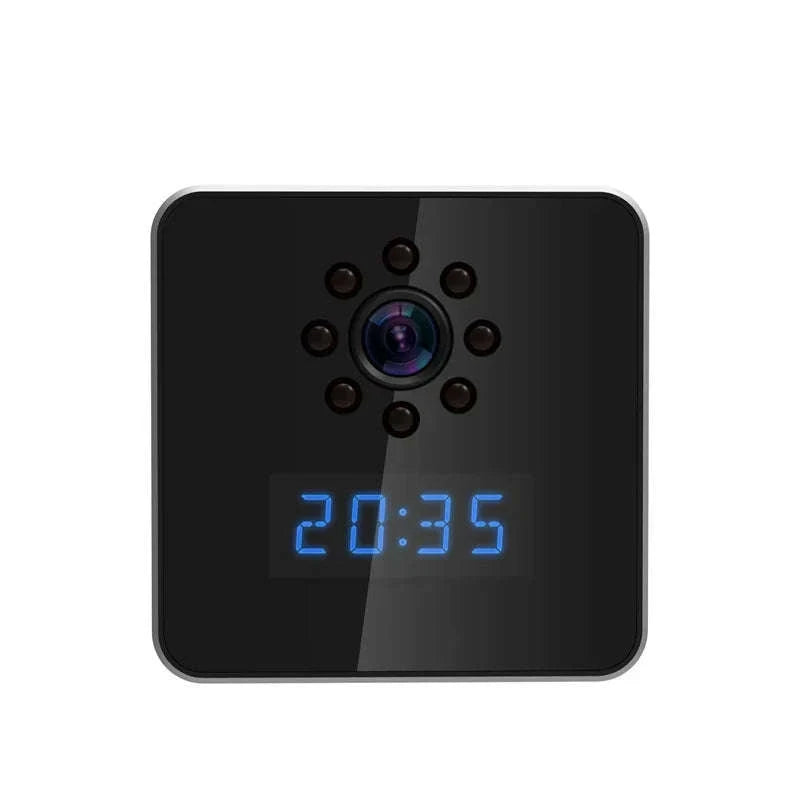 3 in 1 HD 1080P Wifi IP Clock Camera Desk Bluetooth Speakers Time Display Video Recorders Home Office Video Surveillance Camera-camera with 128GB