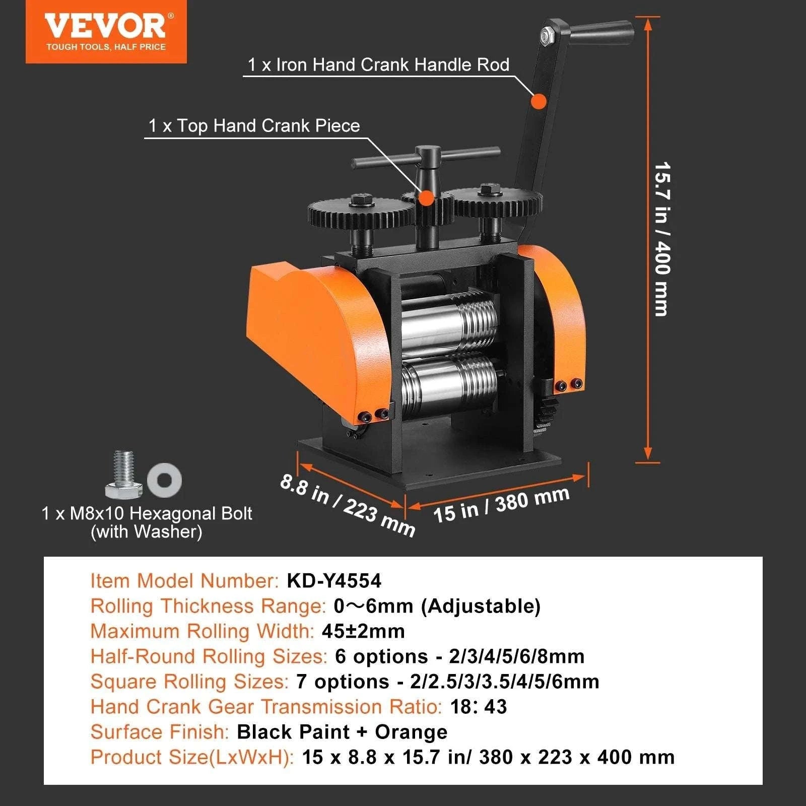 3-in-1 Jewelry Rolling Mill Machine for Sheet, Wire & Metal Forming-76mmW 0.1-7mmT / United States