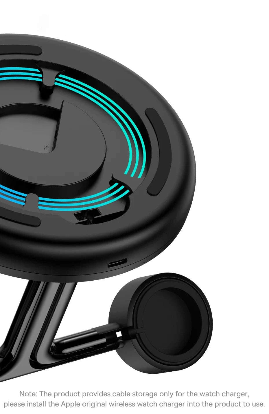 3-in-1 Magnetic Wireless Charger Stand for iPhone, AirPods, Watch-Add 24W EU Plug