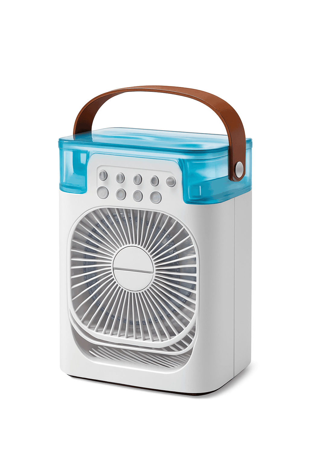3-in-1 Mini Air Cooler Fan with Humidifier and Night Light-United States / black