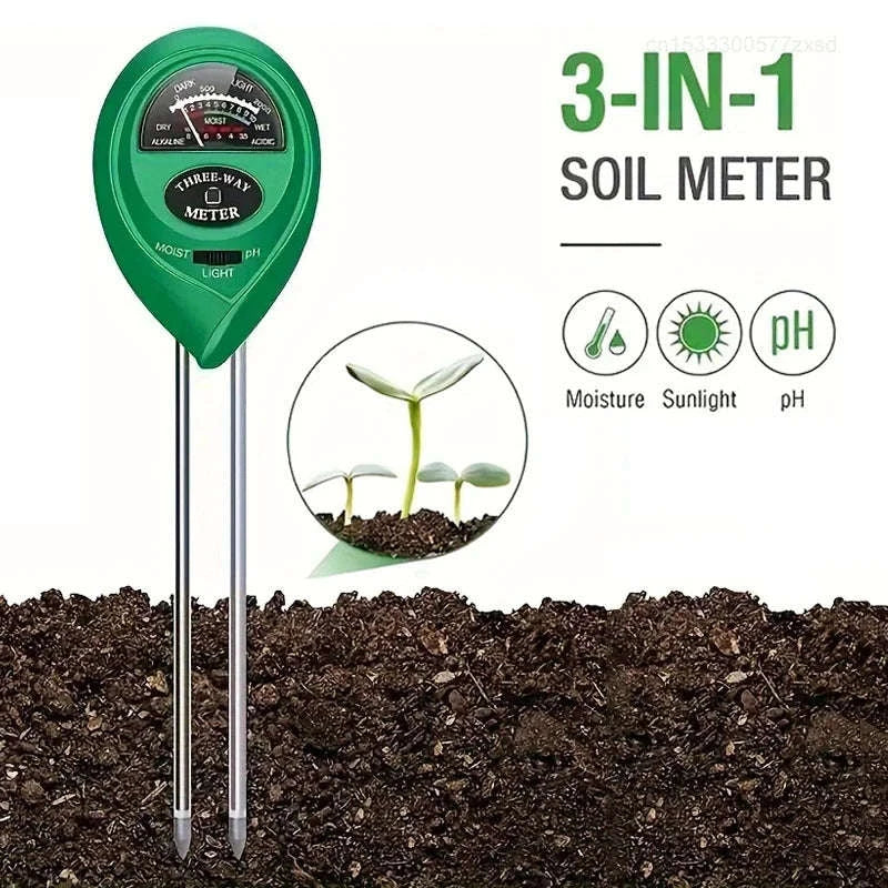 3-in-1 Soil Tester – Moisture, Light & pH Monitor-Default Title