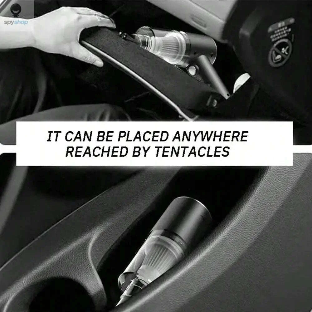 3‑in‑1 USB Portable Car Vacuum Cleaner – Compact Suction, Blower & Easy USB Charging-Pink