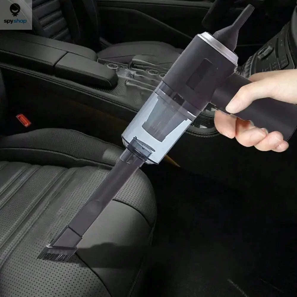 3‑in‑1 USB Portable Car Vacuum Cleaner – Compact Suction, Blower & Easy USB Charging-Pink