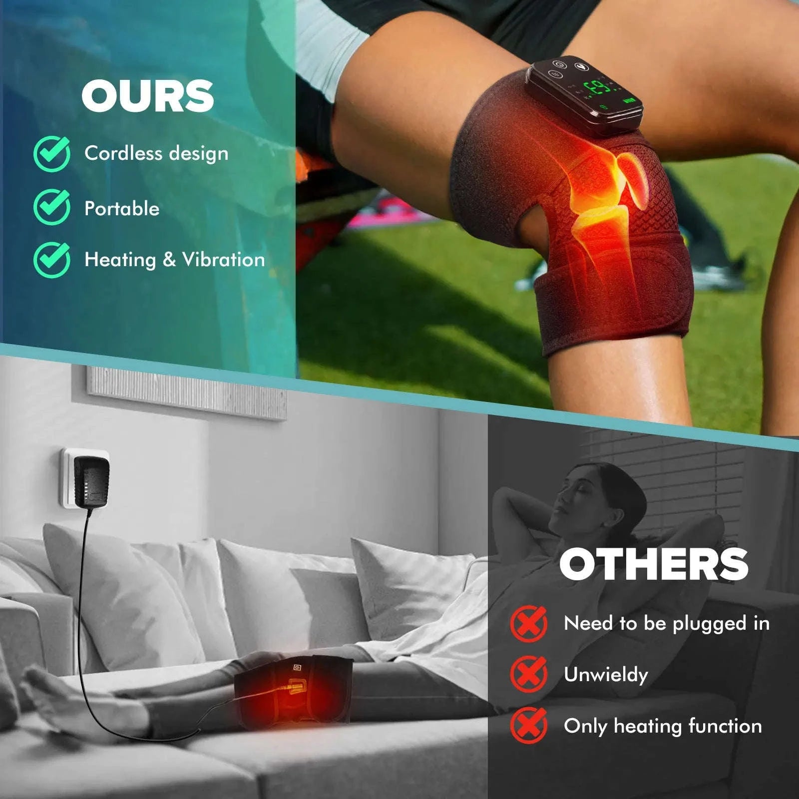 3 in 1 Vibration & Heating Shoulder Massager Pad-3 in 1-4000mAh / CHINA